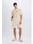 Regular Fit Düz Paça Cepli Basic Düz Şort B8792AX25SM 4