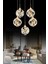 Istanbul Avize Dali 5'li Gold Kumandalı 3 Renk Ledli Modern LED Avize 3
