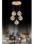 Istanbul Avize Dali 5'li Gold Kumandalı 3 Renk Ledli Modern LED Avize 4