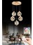 Istanbul Avize Dali 5'li Gold Kumandalı 3 Renk Ledli Modern LED Avize 5
