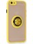 Newface iPhone 6 Kılıf Montreal Yüzüklü Silikon Kapak - Sarı 2