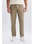 %100 Pamuk Relax Fit Rahat Kesim Düz Paça Keten Görünümlü Yazlık Kumaş Pantolon D4251AX25SM 1