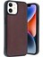 Newface iPhone 11 Kılıf Aras Deri Kapak - Bordo 2