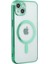 Newface iPhone 14 Plus Kılıf Magneticsafe Lazer Silikon - Haki Yeşil 1