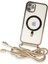 Newface iPhone 11 Kılıf Divo Lazer Askılı Magsafe Kapak - Gold 3