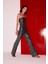 Siyah Şık Payetli Pantolon Flare Fit Yüksek Bel Standart Boy E1773AX24CW 2