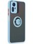 Newface Xiaomi Redmi Note 12S Kılıf Montreal Yüzüklü Silikon Kapak - Buz Mavi 2
