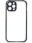Newface iPhone 12 Kılıf Miami Şeffaf Silikon - Lacivert 2