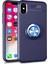Newface iPhone Xs Max Kılıf Range Yüzüklü Silikon - Mavi 1