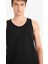 Slim Fit Dar Kesim Bisiklet Yaka Ribana Atlet E2206AX25SM 2