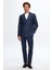 Ds Damat Slim Fit Lacivert Kazayağı Keten Karışımlı Takim Elbise 2