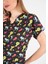 Unisex Cool Cats Club Desenli Doktor Hemşire Hastane Aşçı Mutfak Scrubs Üniforma Takım 4