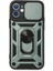 Newface iPhone 12 Mini Kılıf Pars Lens Yüzüklü Silikon - Yeşil 1