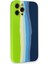 Newface iPhone 12 Pro Max Kılıf Ebruli Lansman Silikon - Yeşil-Koyu Yeşil 3