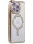 Newface iPhone 15 Pro Max Kılıf Joke Simli Magneticsafe Kılıf - Gold 1