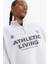 Fit Oversize Geniş Kalıp Dik Yaka Slogan Baskılı Sporcu Sweatshirt D7754AX25SP 1