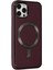 Newface iPhone 12 Pro Max Kılıf Coco Deri Magneticsafe Silikon - Bordo 2