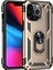 Newface iPhone 13 Pro Max Kılıf Sofya Yüzüklü Silikon Kapak - Gold 1