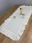 Elite Home %100 Pamuklu Bej Ham Keten Fırfırlı Runner 40X110 cm 1 Adet 1
