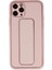Newface iPhone 11 Pro Max Kılıf Coco Deri Standlı Kapak - Pembe 1