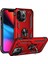 Newface iPhone 13 Pro Kılıf Sofya Yüzüklü Silikon Kapak - Kırmızı 2