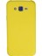 Newface Samsung Galaxy J7 Kılıf Nano Içi Kadife Silikon - Sarı 1