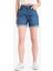 Mom Fit Yüksek Bel Paçası Katlamalı Fit Jean Şort E0924AX25SM 1