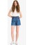 Mom Fit Yüksek Bel Paçası Katlamalı Fit Jean Şort E0924AX25SM 2
