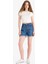 Mom Fit Yüksek Bel Paçası Katlamalı Fit Jean Şort E0924AX25SM 4