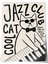 Elite Çerçevesiz Poster, Hd Kalite Duvar Posteri,comfort Serisi, Cool Cat Jazz Club Poster, NO:108688 1 Adet 1