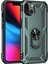 Newface iPhone 13 Kılıf Sofya Yüzüklü Silikon Kapak - Yeşil 1