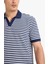 Regular Fit Polo Yaka Kısa Kollu Çizgili Tişört E2620AX25SM 5
