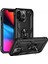 Newface iPhone 14 Pro Max Kılıf Sofya Yüzüklü Silikon Kapak - Siyah 2