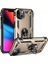 Newface iPhone 14 Kılıf Sofya Yüzüklü Silikon Kapak - Gold 2