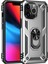 Newface iPhone 13 Pro Max Kılıf Sofya Yüzüklü Silikon Kapak - Gümüş 1