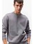 Boxy Fit Bisiklet Yaka Basic Düz Pike Sweatshirt E1519AX25SP 3