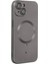 Newface iPhone 14 Plus Kılıf Moshi Lens Magneticsafe Silikon - Füme 2