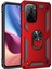 Newface Xiaomi Poco F3 Kılıf Sofya Yüzüklü Silikon Kapak - Kırmızı 1