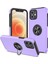 Newface iPhone 12 Kılıf Elit Yüzüklü Kapak - Mor 1