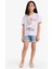 Kız Çocuk Disney Mickey Mouse &Friends Relax Fit Bisiklet Yaka Kısa Kollu Tişört E2629A825SM 2