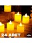 Elite Ledli Mum Tealight Işıklı Dumansız Alevli Sarı LED Mum Pilli 24 Adet Pil Dahil 1 Adet 1