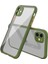 Newface iPhone 12 Mini Kılıf Miami Şeffaf Silikon - Koyu Yeşil 1