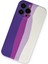 Newface iPhone 13 Pro Kılıf Ebruli Lansman Silikon - Mor-Beyaz 2
