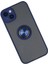 Newface iPhone 14 Kılıf Montreal Yüzüklü Silikon Kapak - Lacivert 3