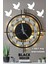 Elite Black Dekor - Beyaz Siyah LED Işıklı Duvar Saati | Modern Şık 50 cm Dekoratif Duvar Saati 1 Adet 1