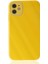 Newface iPhone 12 Kılıf Glass Kapak - Sarı 1
