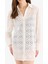 Regular Fit Pamuklu Brode Plaj Gömleği-Fall in Love C0506AX25SM 5