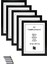 Elite 5 Adet A4 Çerçeve Gerçek Camlı Belge Diploma Resim Fotoğraf Asılabilir Siyah Renk 21X29.7 cm 1 Adet 1