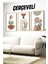 Elite Dekorize Mdf Tablo Seti 3 Parça 3 mm - Çerçeveli Salon Oturma Odası Için Bohem Duvar Dekoru 3018 1 Adet 1