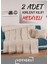Elite Pamuklu Naturel Koltuk Örtüsü 180X225 cm ve Hediyeli 2 Adet 40X40 cm Kırlent Kılıfı 1 Adet 1